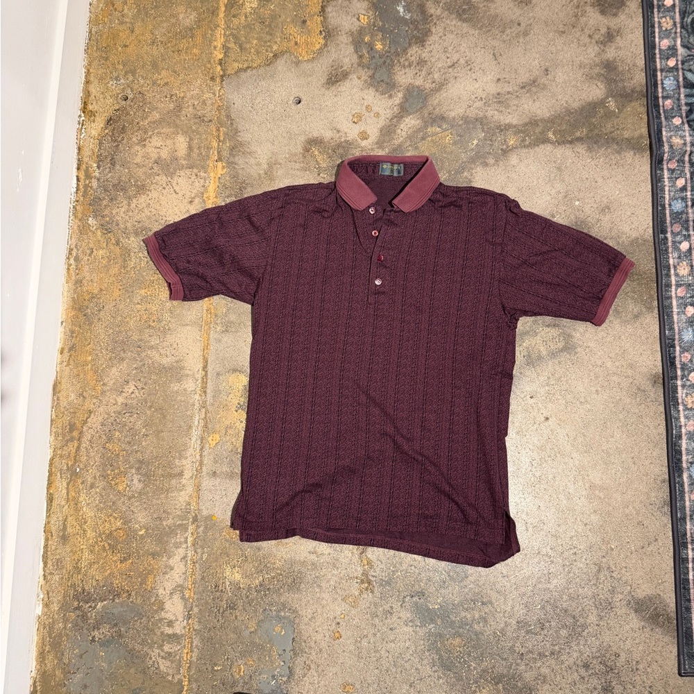 Descente Maroon Men’s Polo Made in Japan 🇯🇵 100% cotton